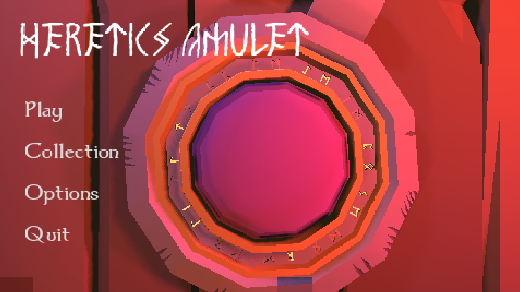 Heretics Amulet title screen