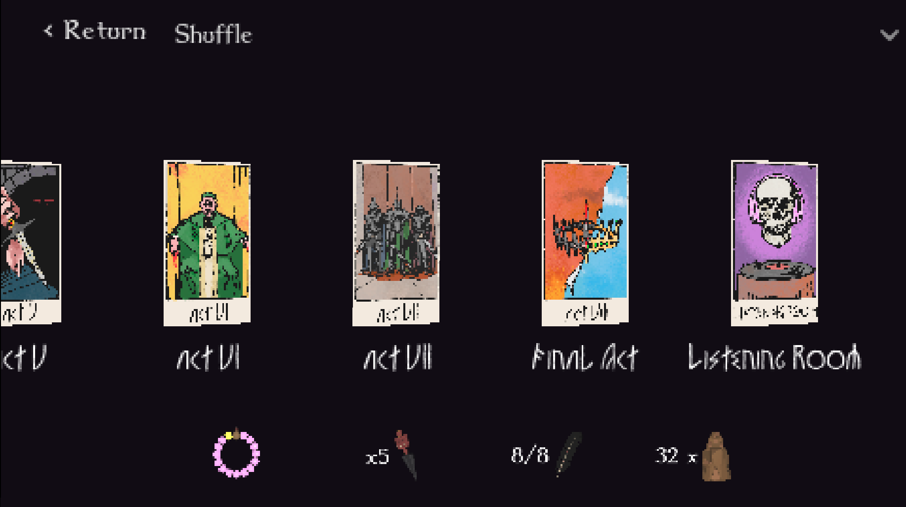 Heretics Amulet act select